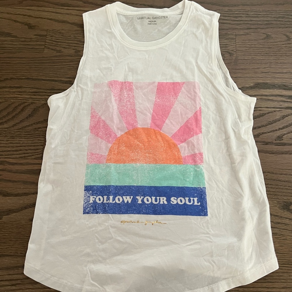 Spiritual Gangster women’s tank in perfect condition, size medium.